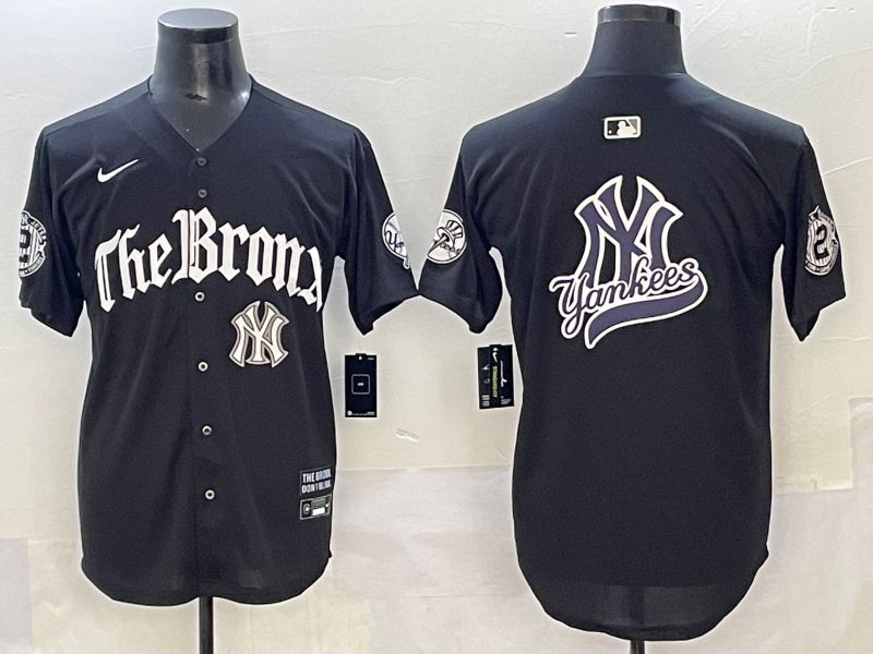 Men 2025 New York Yankees Blank Black Five generations Joint Name Nike MLB Jersey style 15
